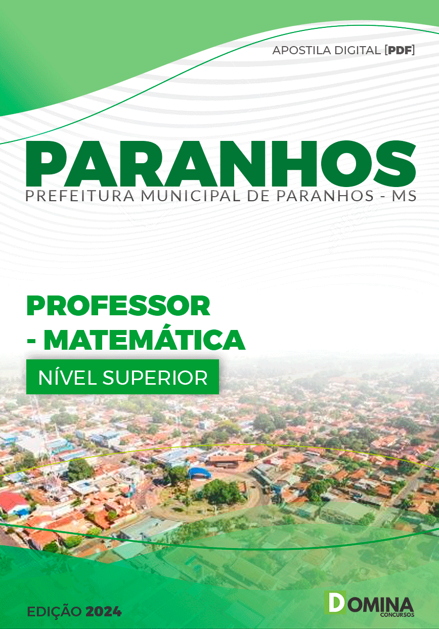 Apostila Pref Paranhos MS 2024 Professor Matemática