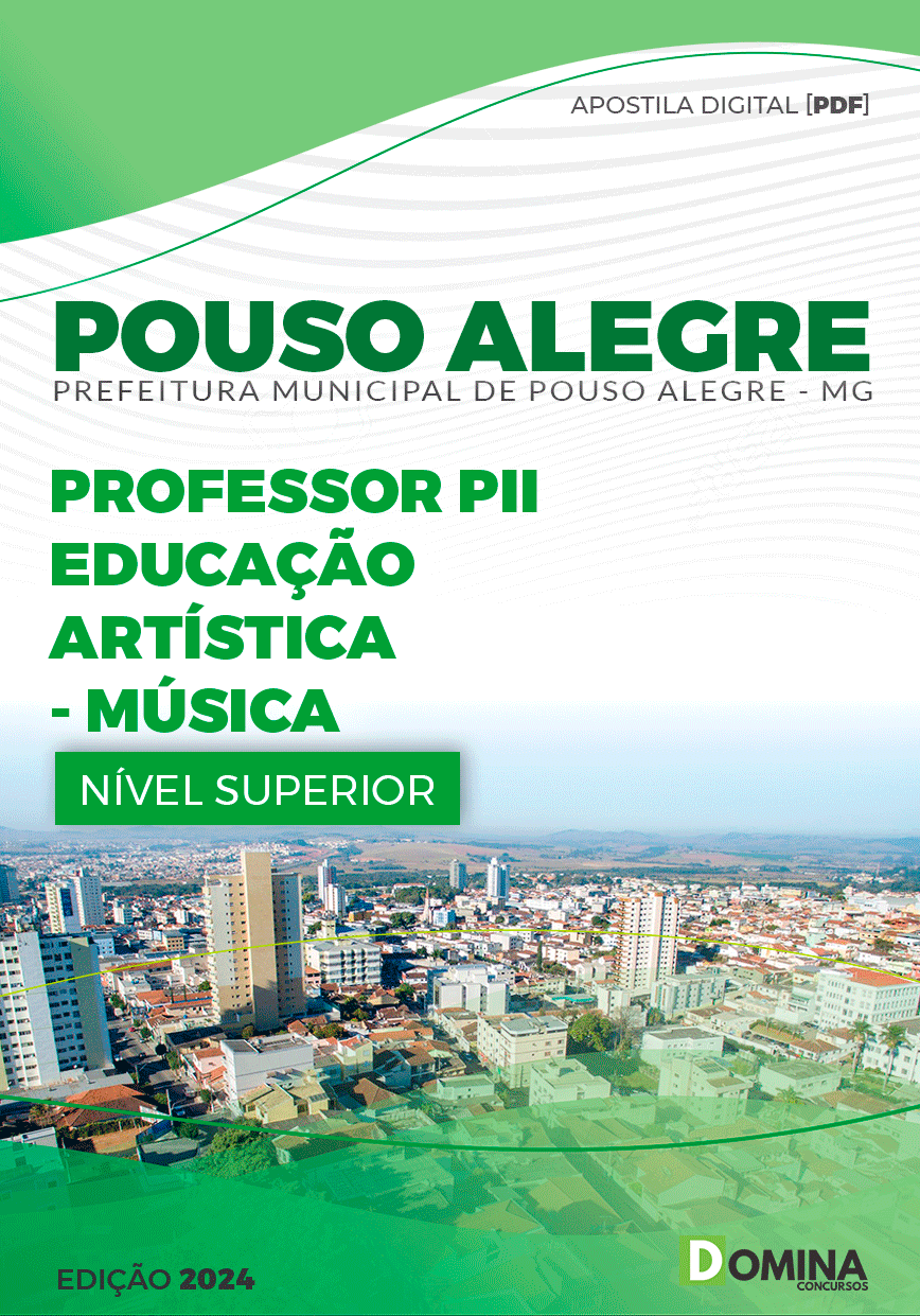 Pref Pouso Alegre MG 2024 Professor Educação Artística Música