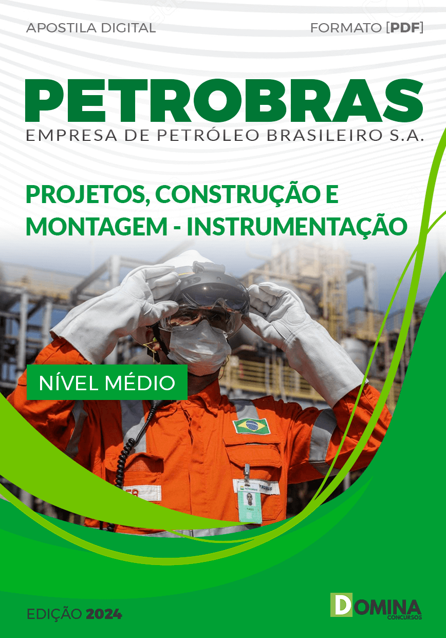 Capa Apostila Petrobras 2024 Projetos e Construção Instrumentação