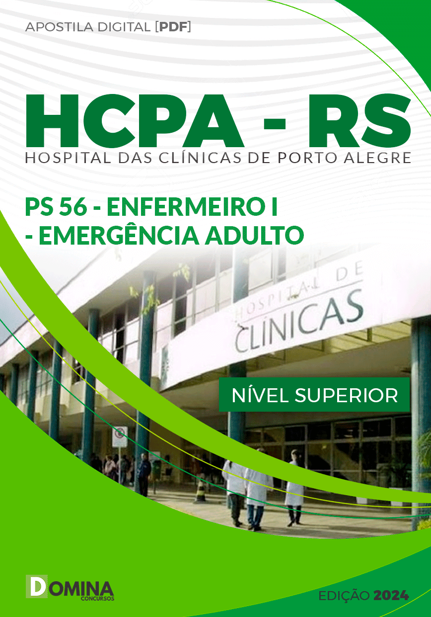 Apostila HCPA RS 2024 Enfermeiro Emergência Adulto