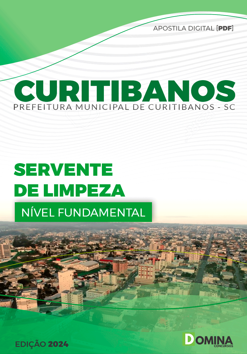 Apostila Pref Curitibanos SC 2024 Servente Limpeza