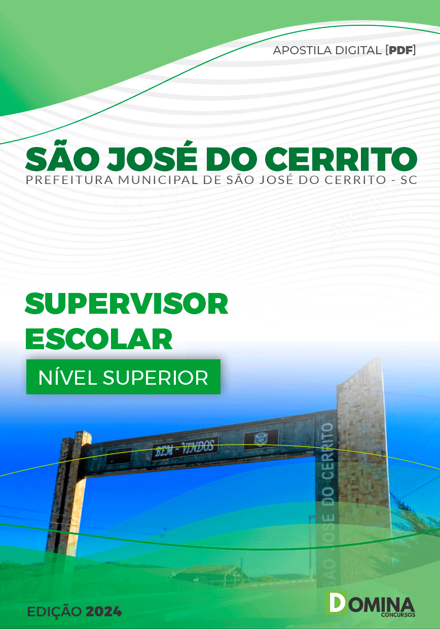 Pref São José do Cerrito SC 2024 Supervisor Escolar