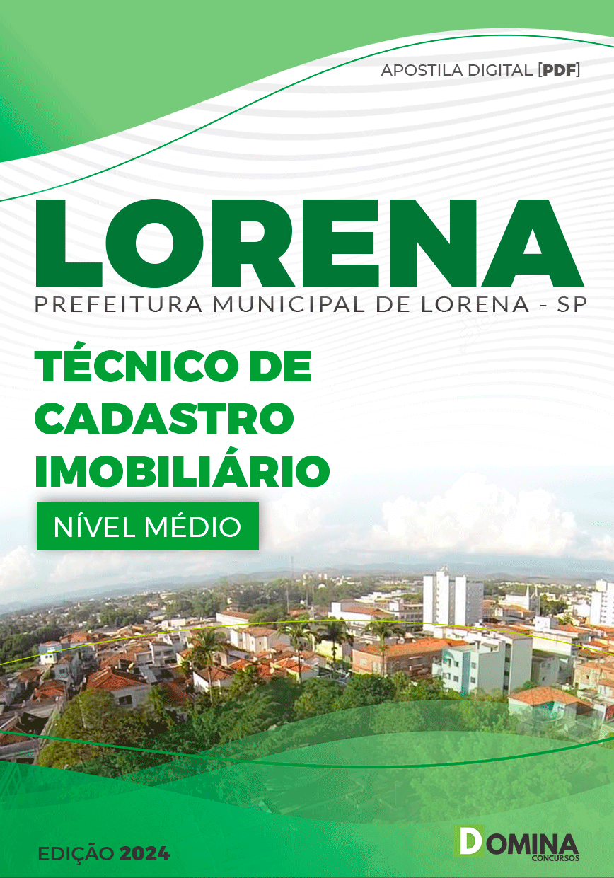 Apostila Pref Lorena SP 2024 Técnico de Cadastro Imobiliário