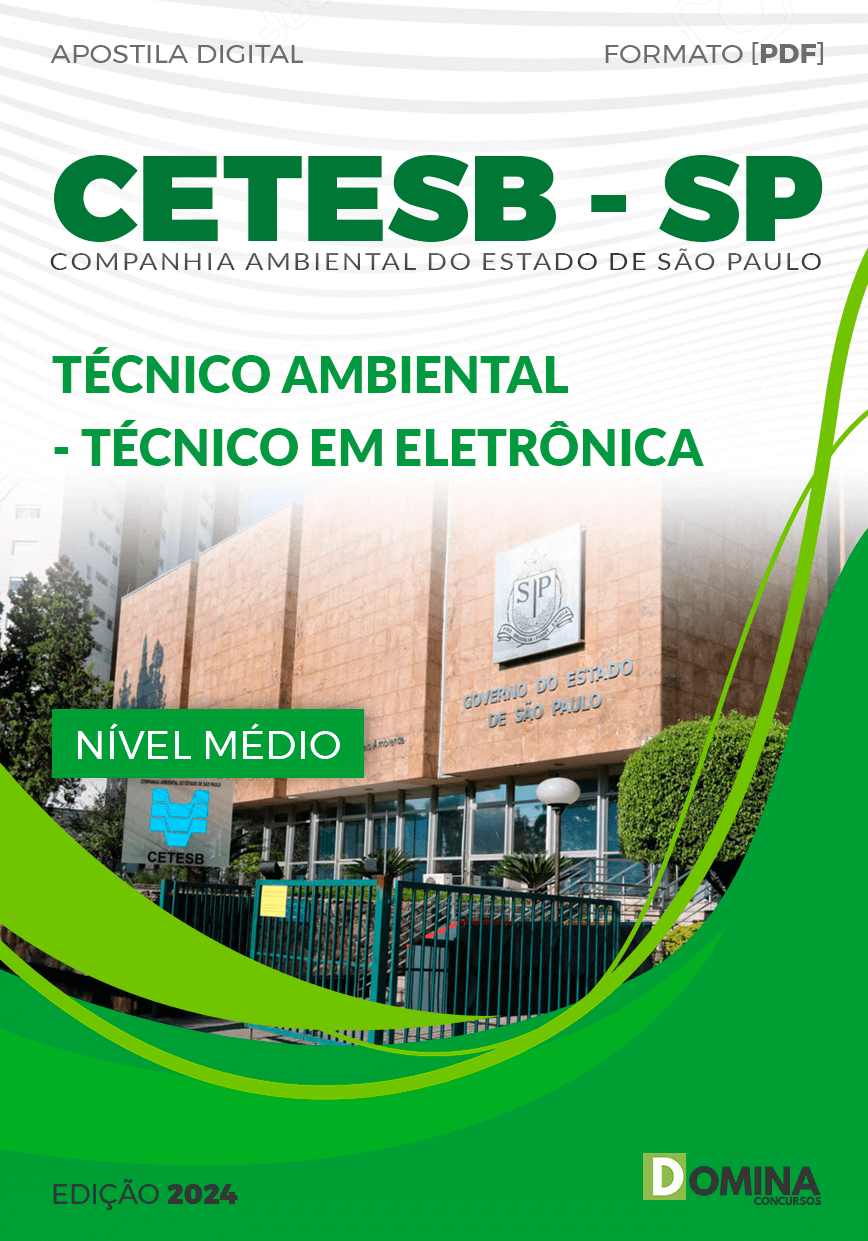 Apostila CETESB SP 2024 Técnico Ambiental Eletrônica