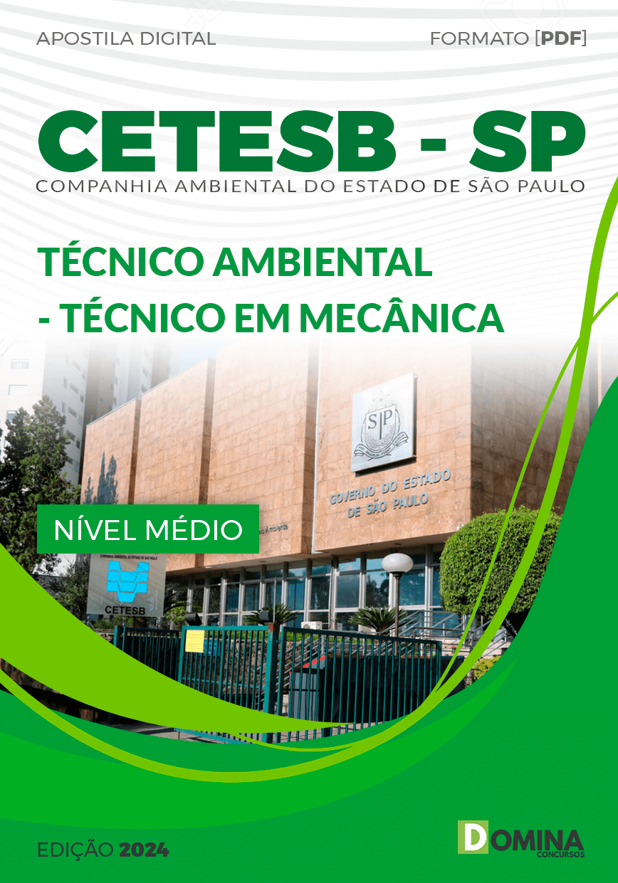 Apostila CETESB SP 2024 Técnico Ambiental Mecânica