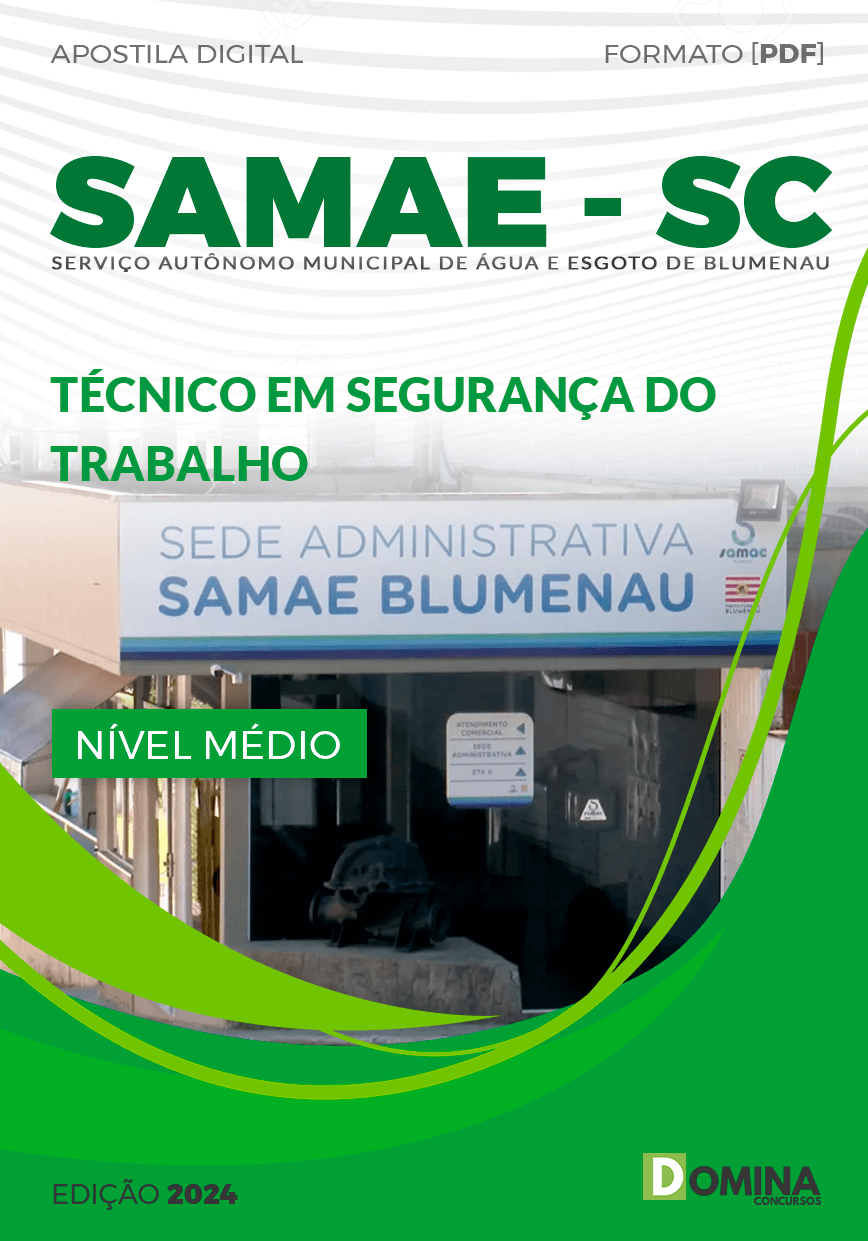 Apostila Concurso SAMAE SC 2023 Técnico Segurança Trabalho