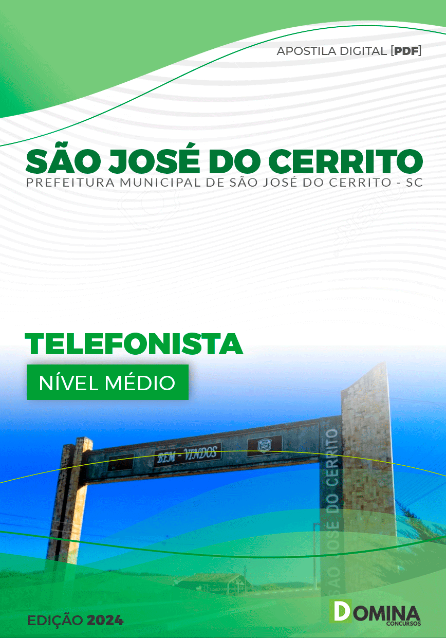 Pref São José do Cerrito SC 2024 Telefonista