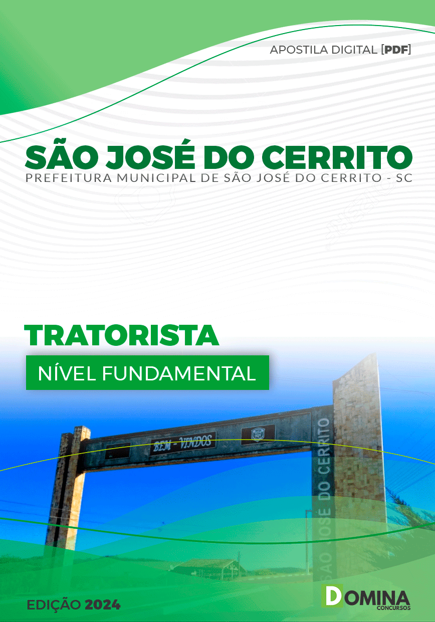 Pref São José do Cerrito SC 2024 Tratorista