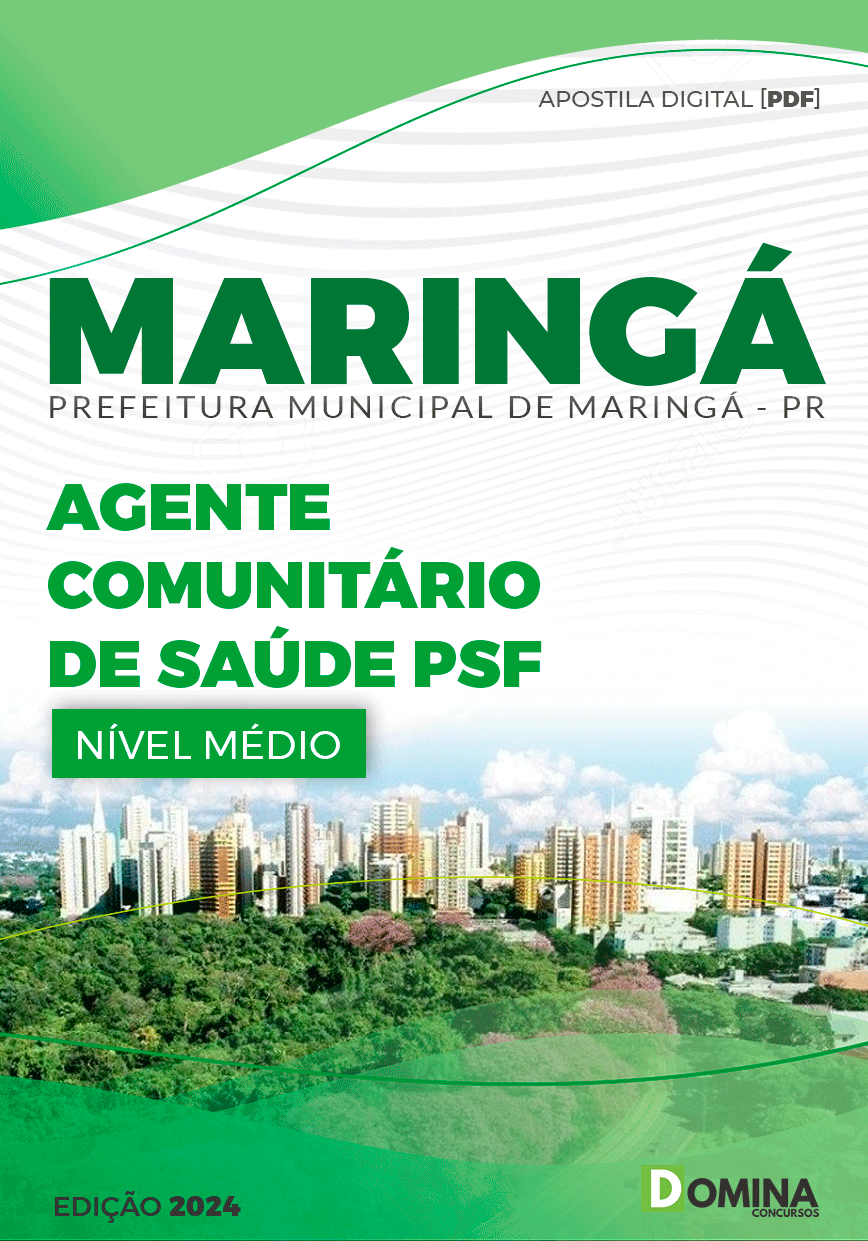 Apostila Pref Maringá PR 2024 Agente Comunitário de Saúde PSF