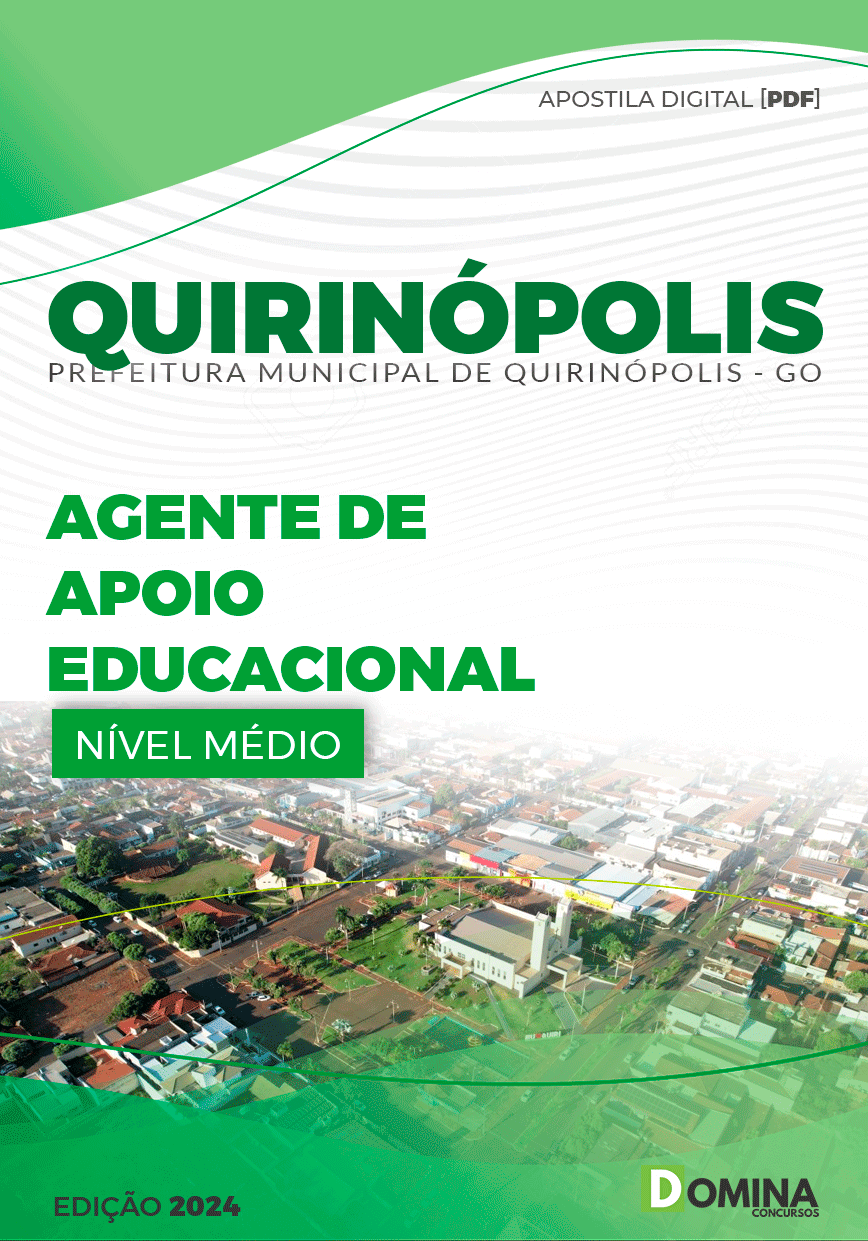 Apostila Pref Quirinópolis GO 2024 Agente Apoio Educacional