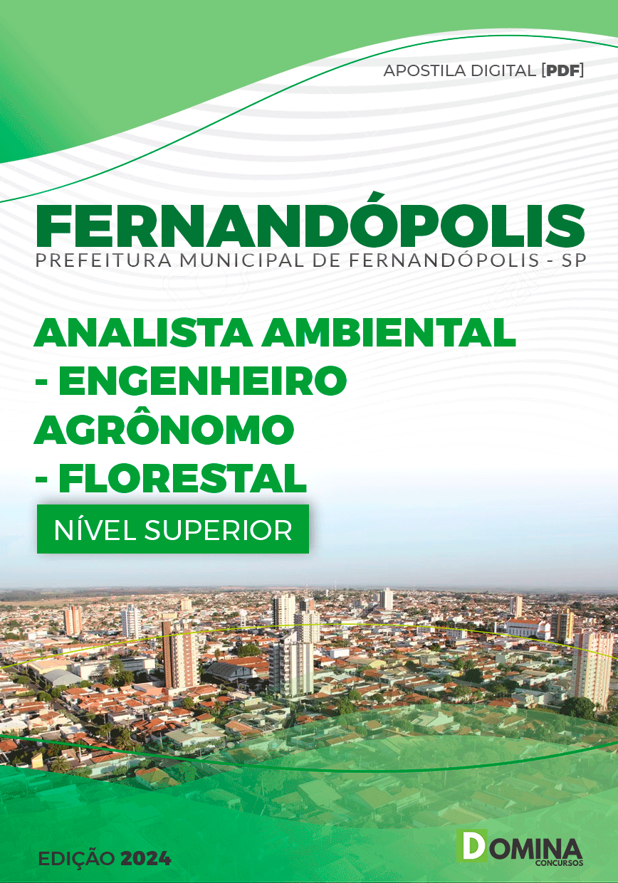 Pref Fernandópolis SP 2024 Analista Ambiental Eng Agrônomo