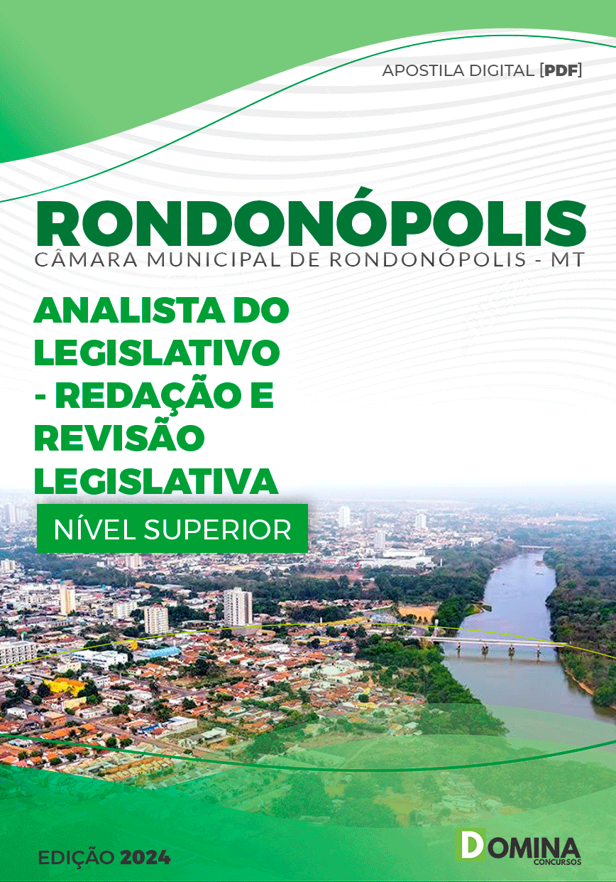 Rondonópolis MT 2024 Analista do Legislativo Redação Legislativa