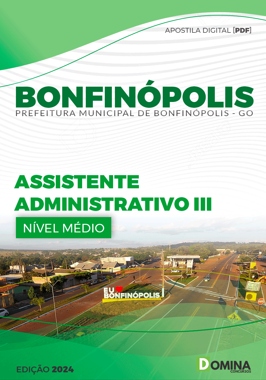 Apostila Pref Bonfinópolis GO 2024 Assistente Administrativo III