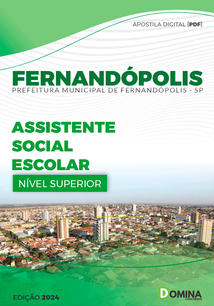 Apostila Pref Fernandópolis SP 2024 Assistente Social Escolar