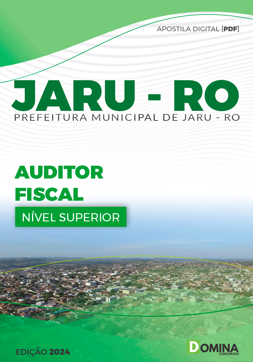 Apostila Pref Jaru RO 2024 Auditor Fiscal