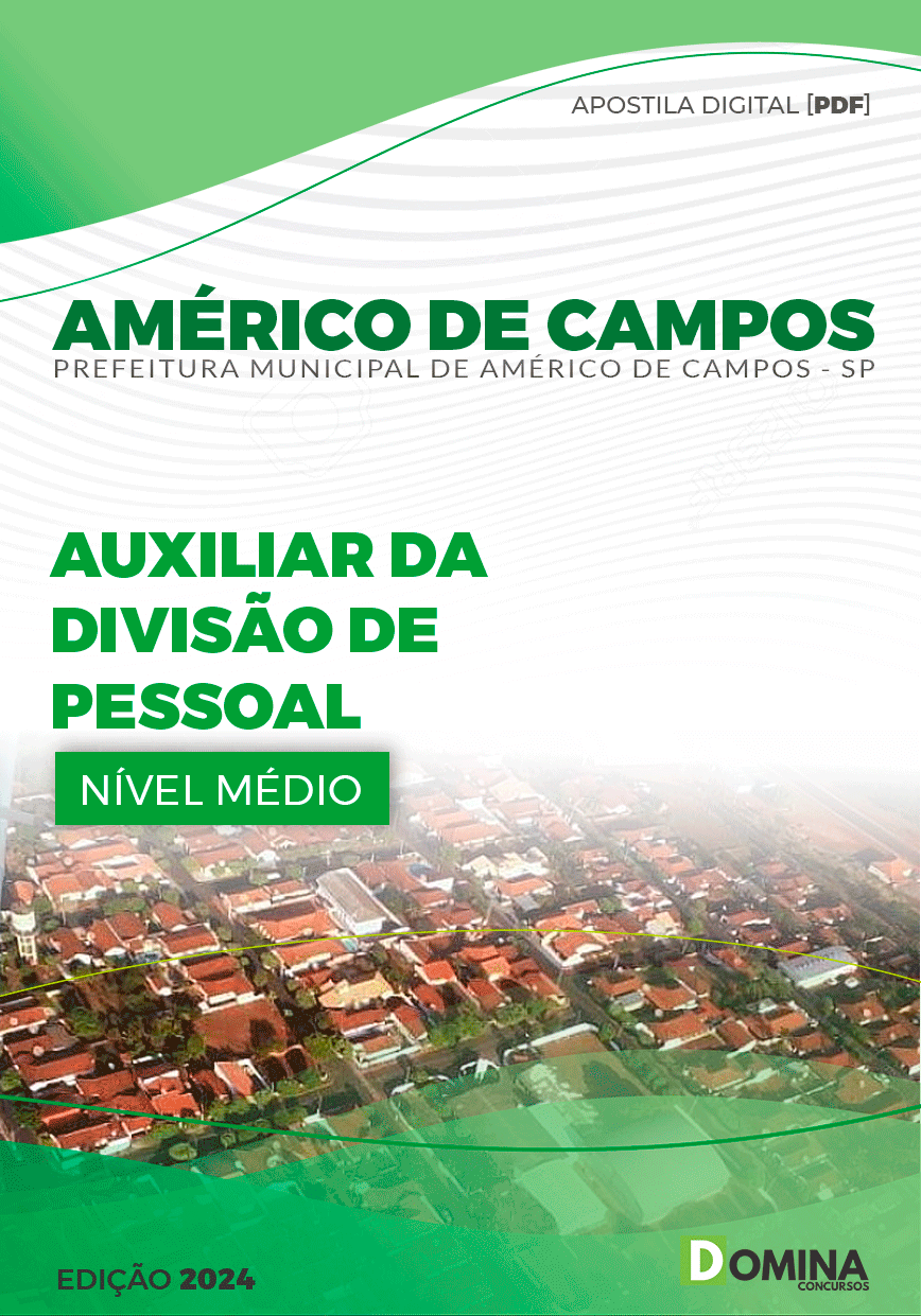 Pref Américo de Campos SP 2024 Auxiliar da Divisão de Pessoal