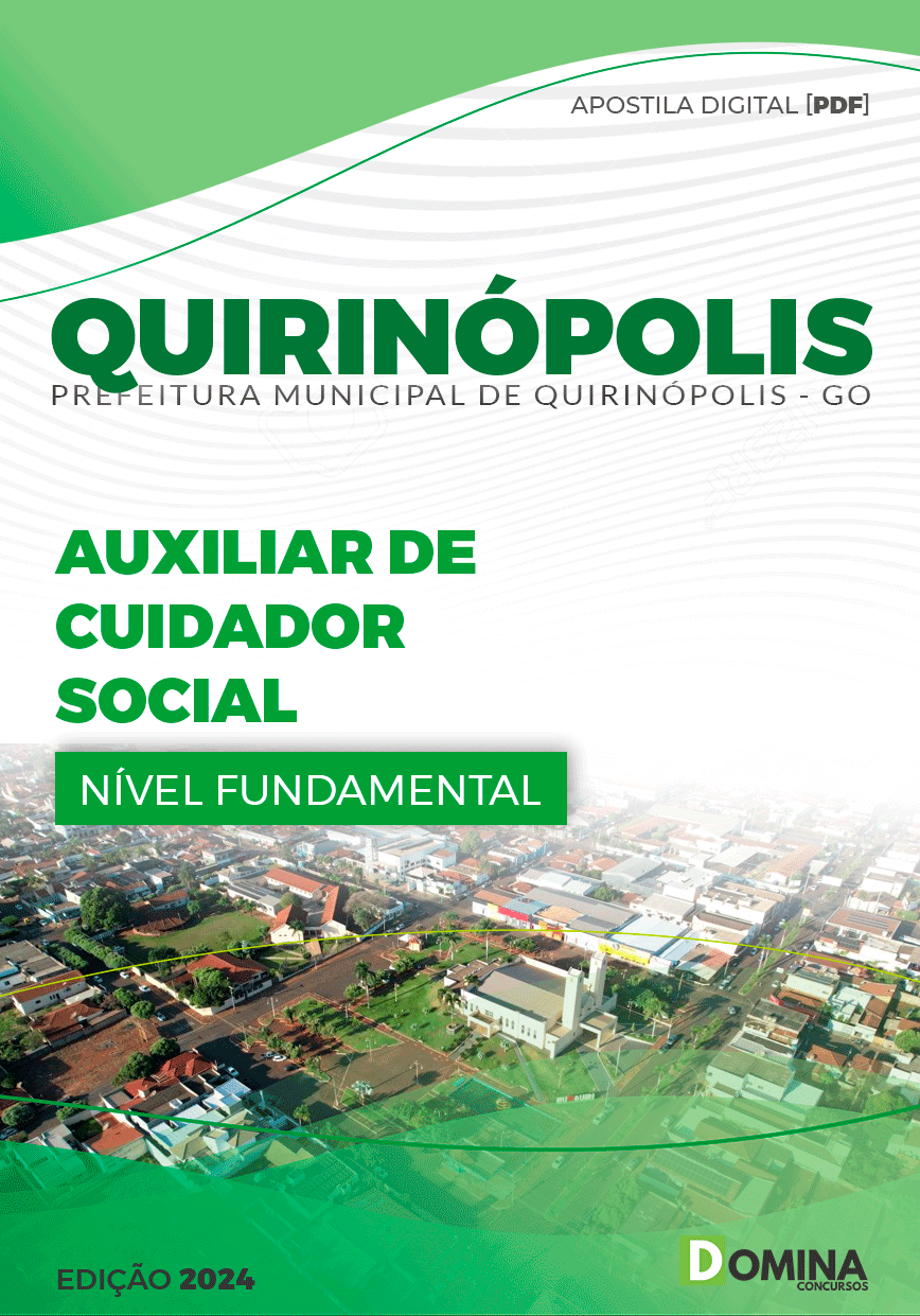 Apostila Pref Quirinópolis GO 2024 Auxiliar Cuidador Social