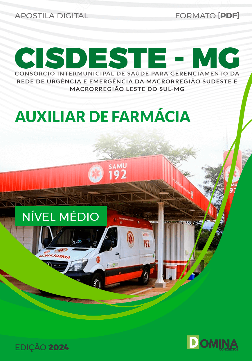 Apostila Concurso CISDESTE MG 2024 Auxiliar Farmácia