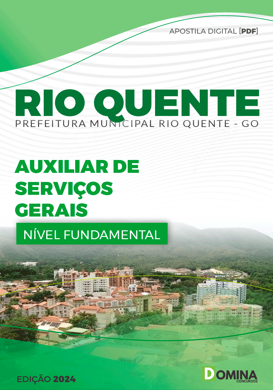 Apostila Pref Rio Quente GO 2024 Auxiliar Serviços Gerais