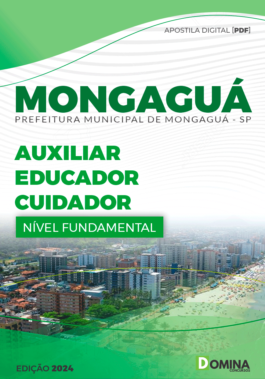 Apostila Pref Mongaguá SP 2024 Auxiliar Educador Cuidador