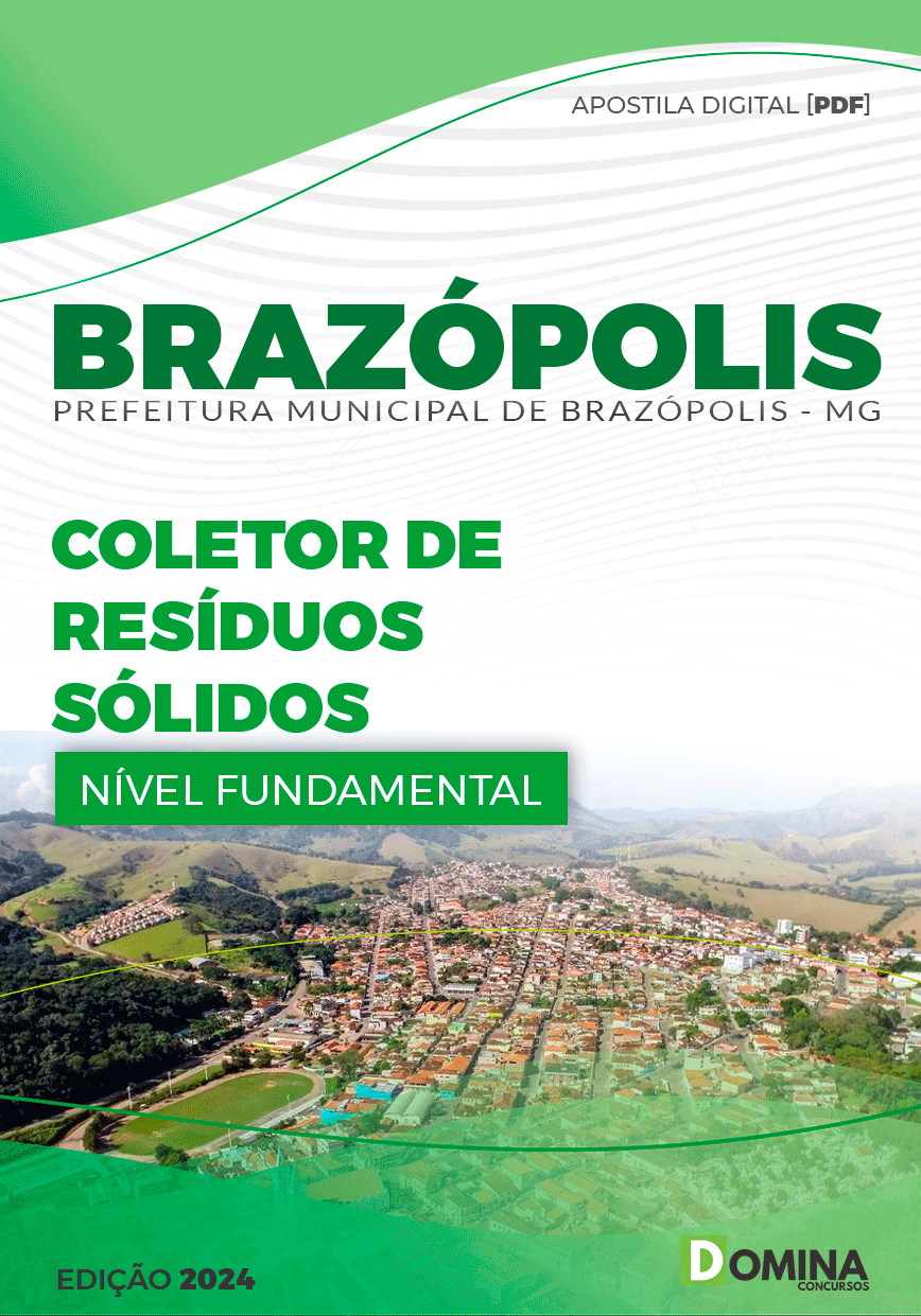 Apostila Pref Brazópolis MG 2024 Coletor Resíduo Solido