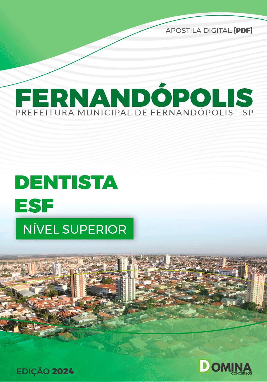 Apostila Pref Fernandópolis SP 2024 Dentista ESF