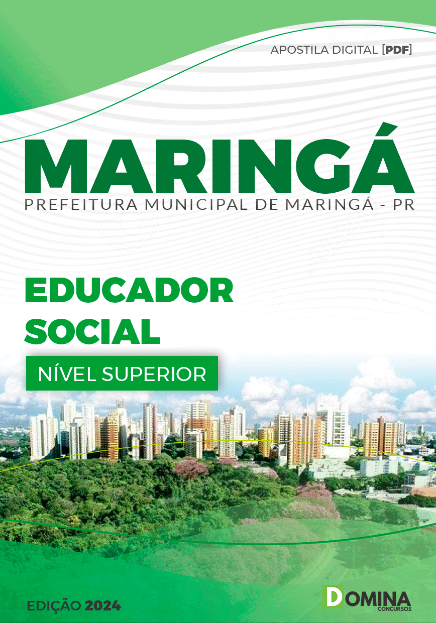 Apostila Pref Maringá PR 2024 Educador Social
