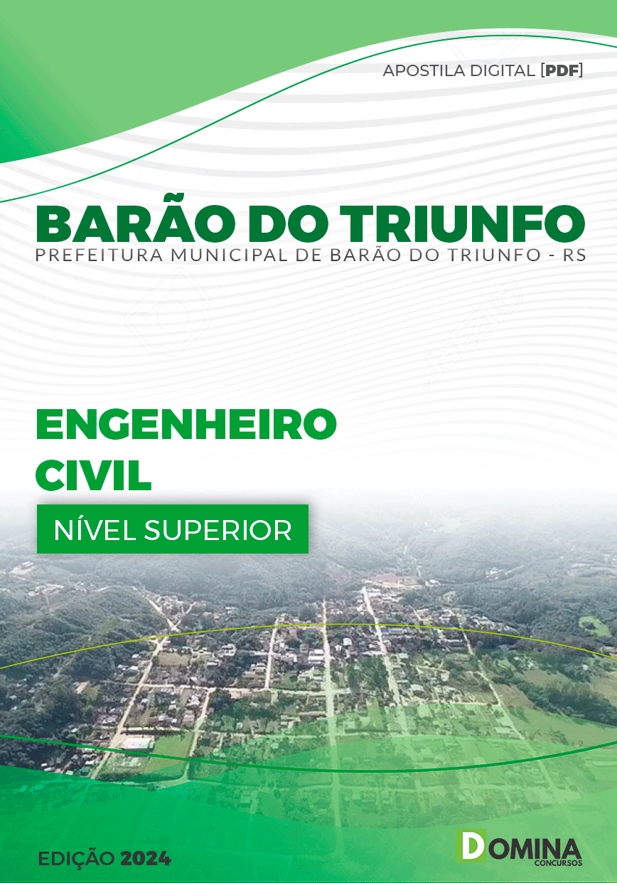 Apostila Pref Barão do Triunfo RS 2024 Engenheiro Civil