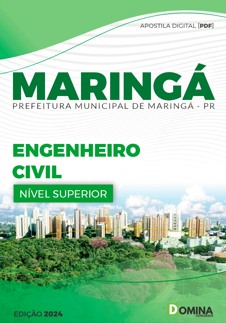 Apostila Pref Maringá PR 2024 Engenheiro Civil