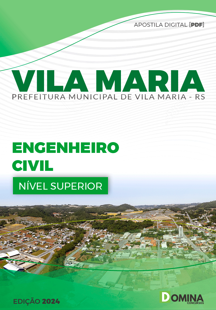 Apostila Pref Vila Maria RS 2024 Engenheiro Civil