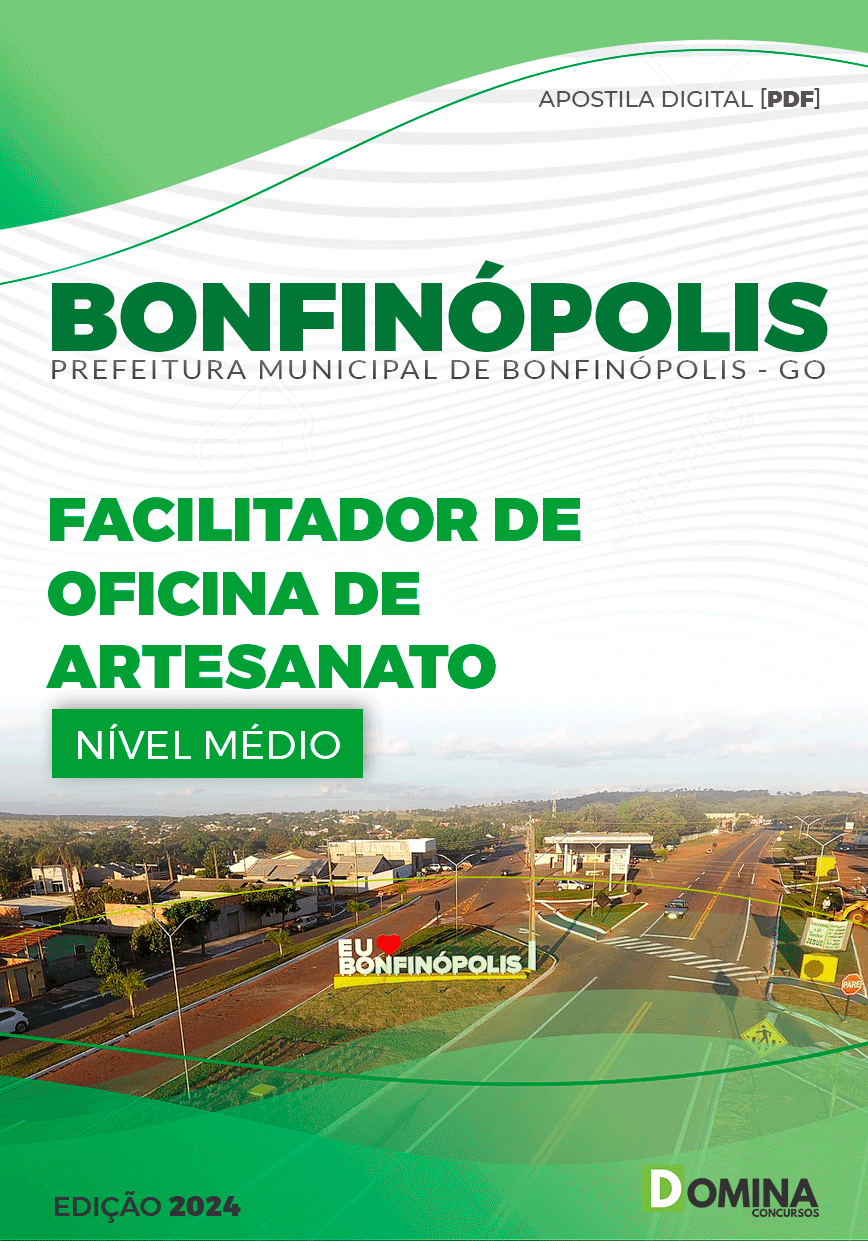 Apostila Pref Bonfinópolis GO 2024 Facilitador Oficina Artesanato