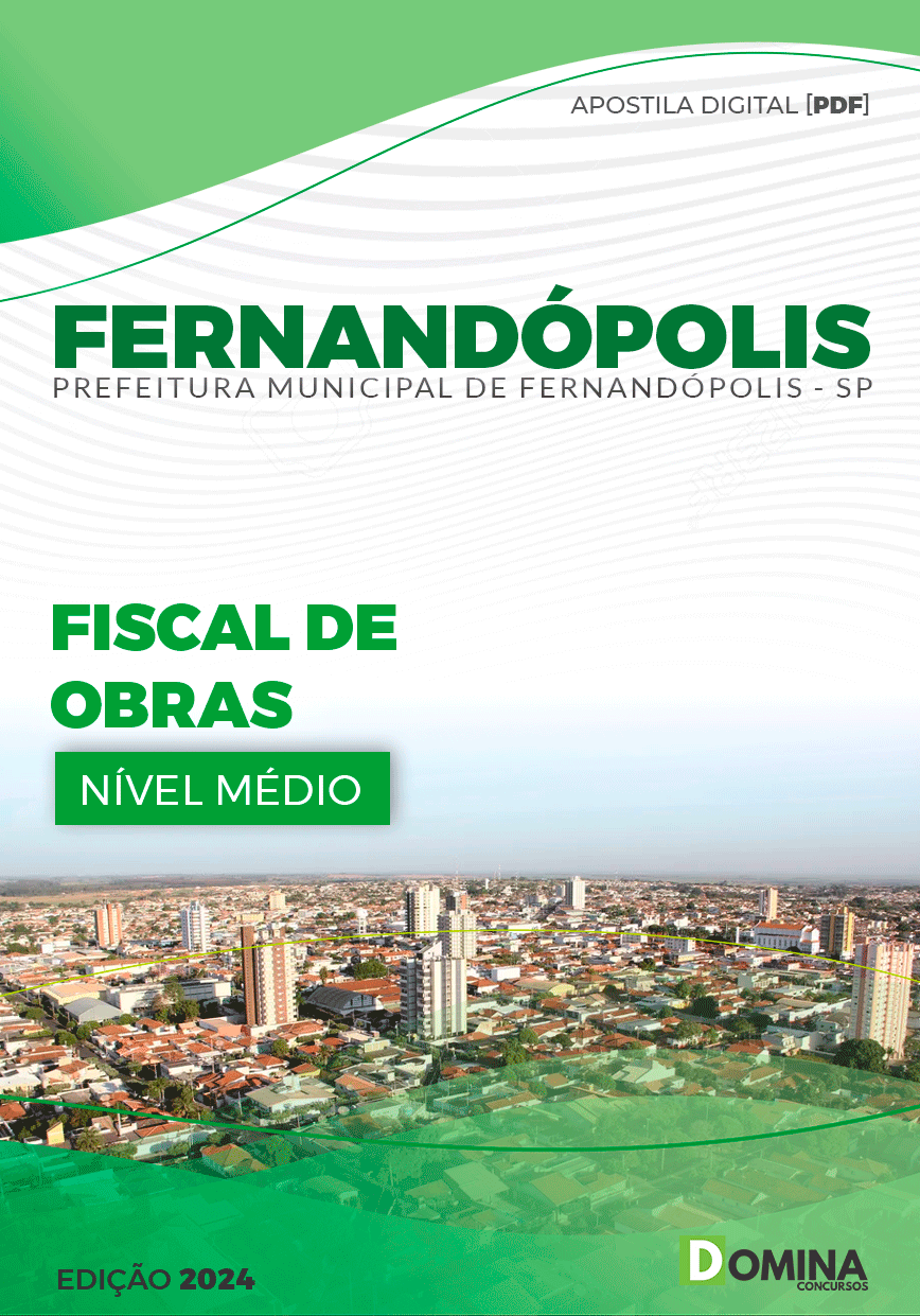 Apostila Pref Fernandópolis SP 2024 Fiscal de Obras