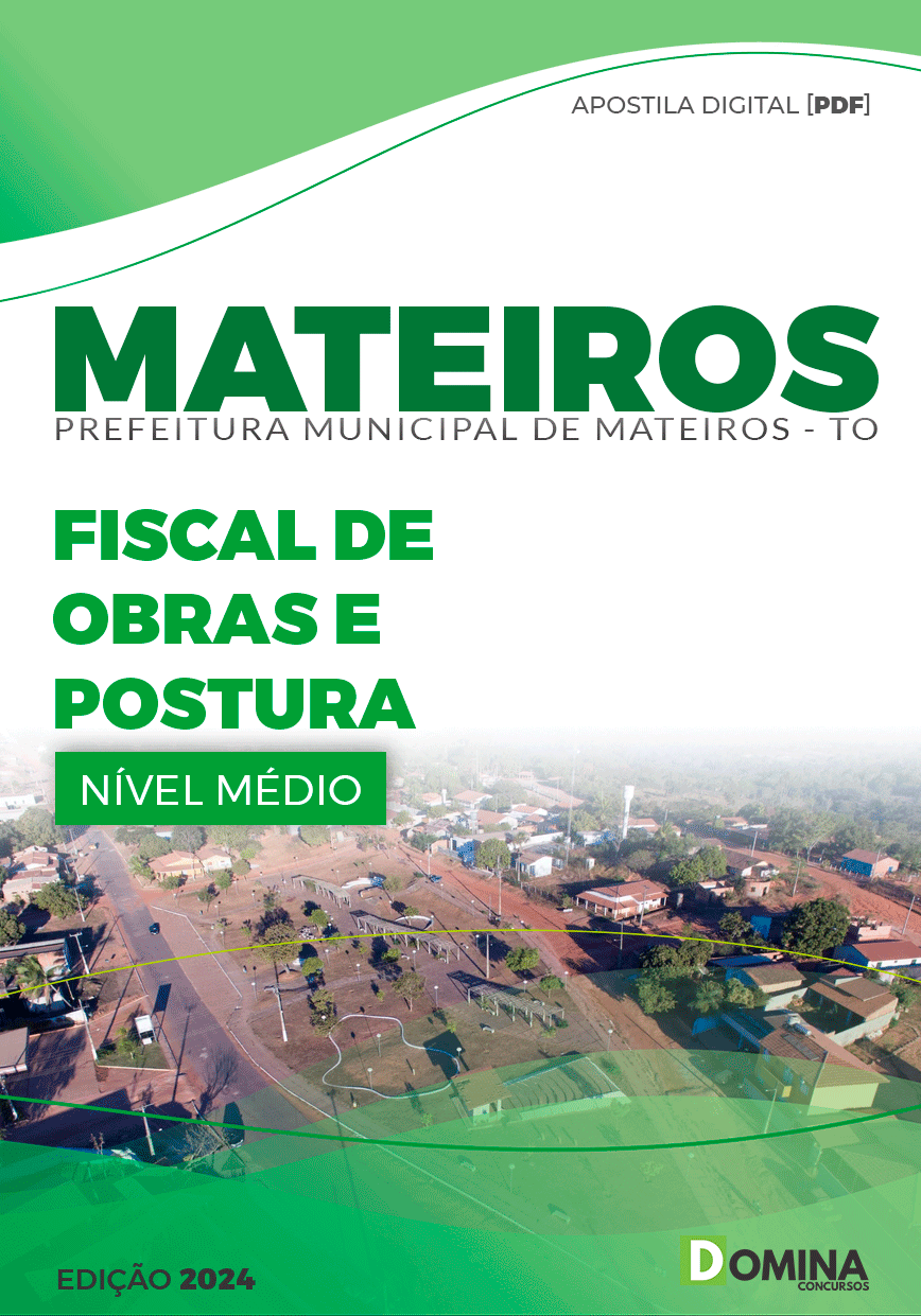 Apostila Pref Mateiros TO 2024 Fiscal Obras Posturas