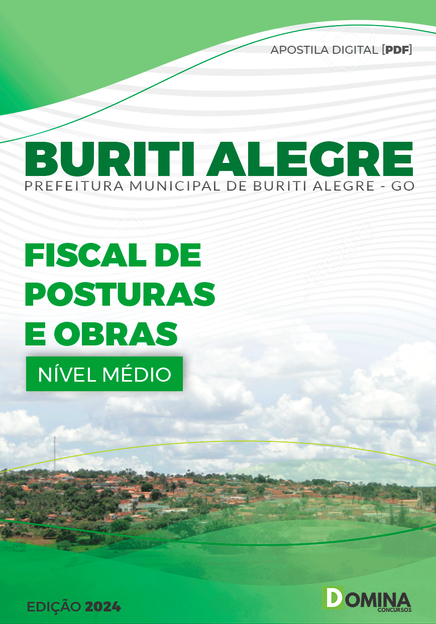 Apostila Pref Buriti Alegre GO 2024 Fiscal de Posturas e Obras
