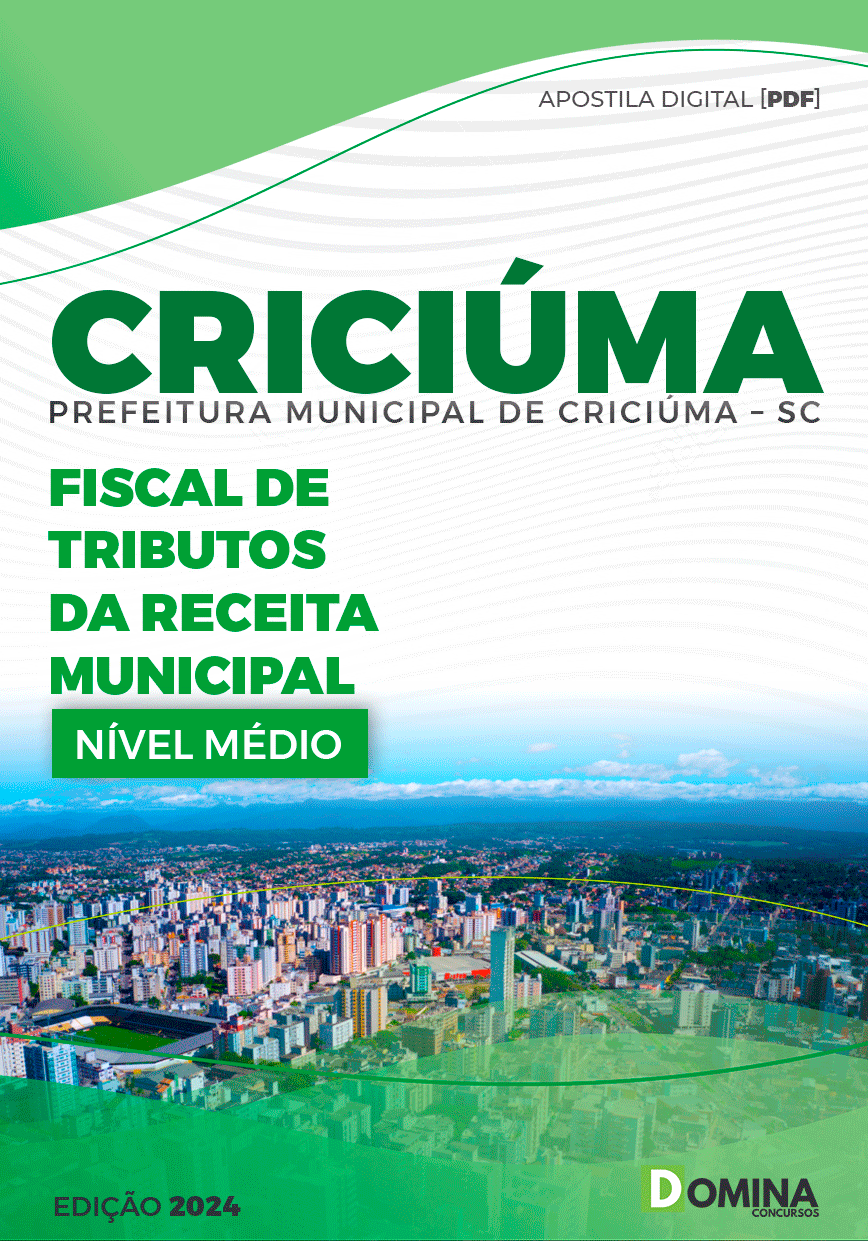 Apostila Pref Criciúma SC 2024 Fiscal Tributos