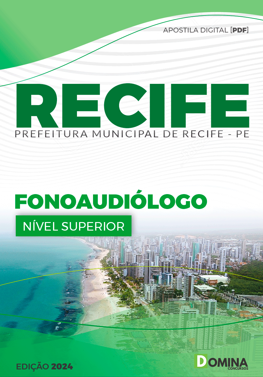 Apostila Pref Recife PE 2024 Fonoaudiólogo