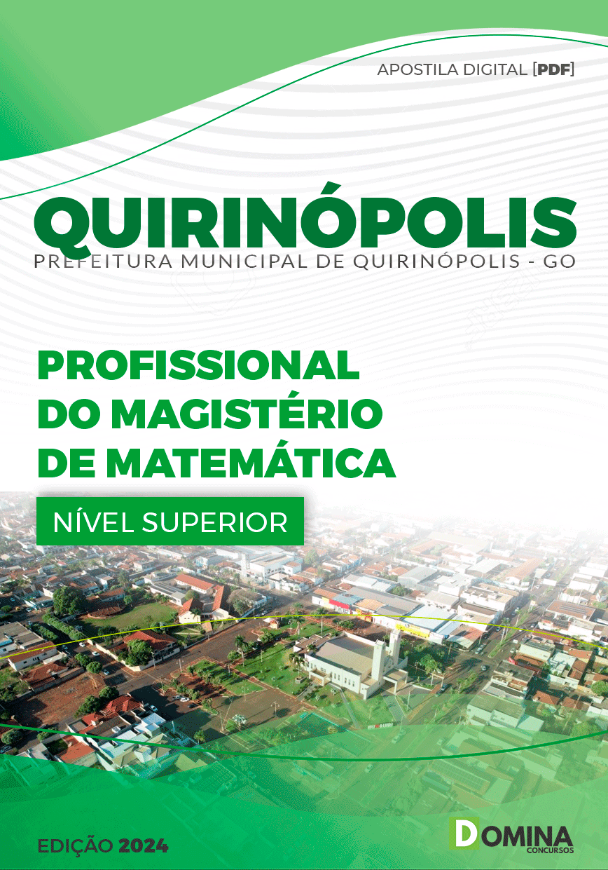 Apostila Pref Quirinópolis GO 2024 Profissional Magistério Matemática