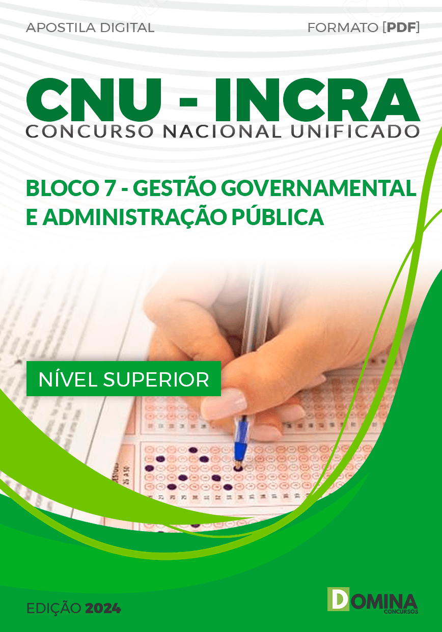 Apostila CNU INCRA Bloco 7 Gestão Governamental Adm Pública