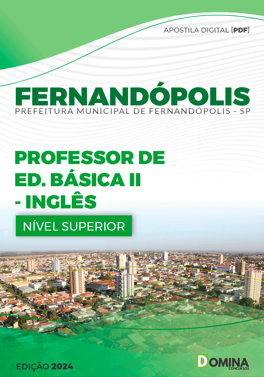 Apostila Pref Fernandópolis SP 2024 Professor de Inglês