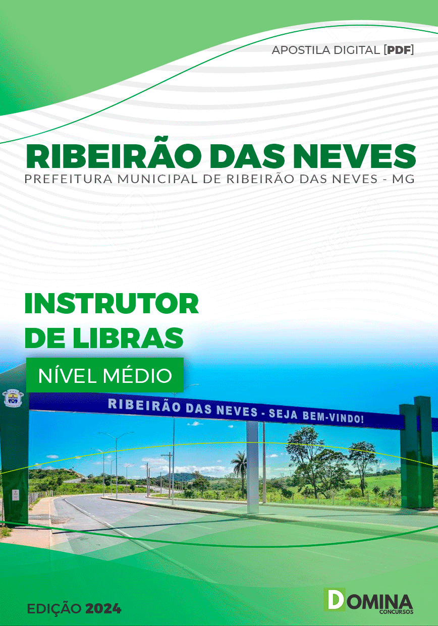 Apostila Pref Ribeirão das Neves MG 2024 Instrutor de LIBRAS