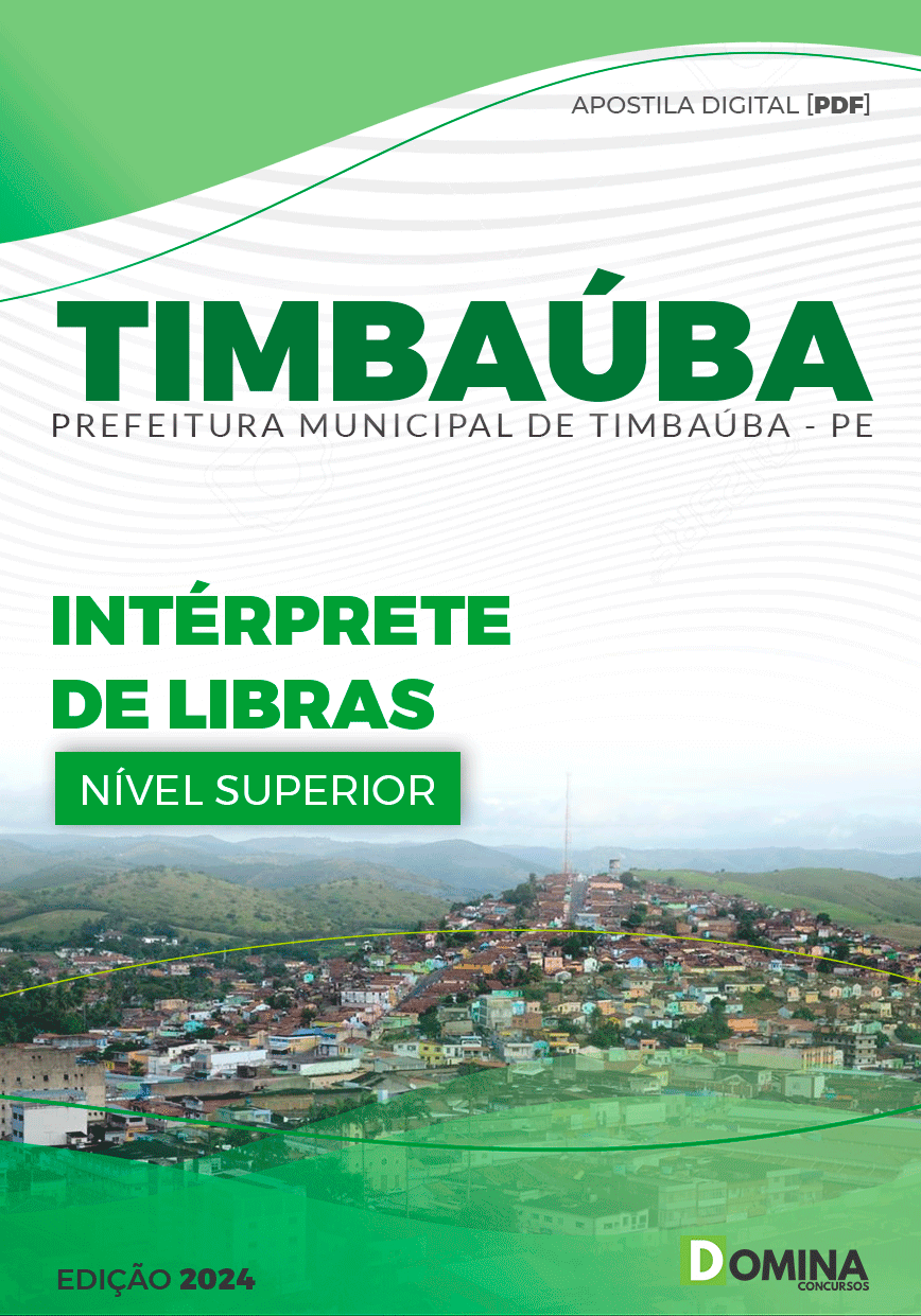 Apostila Pref Timbaúba PE 2024 Intérprete de LIBRAS