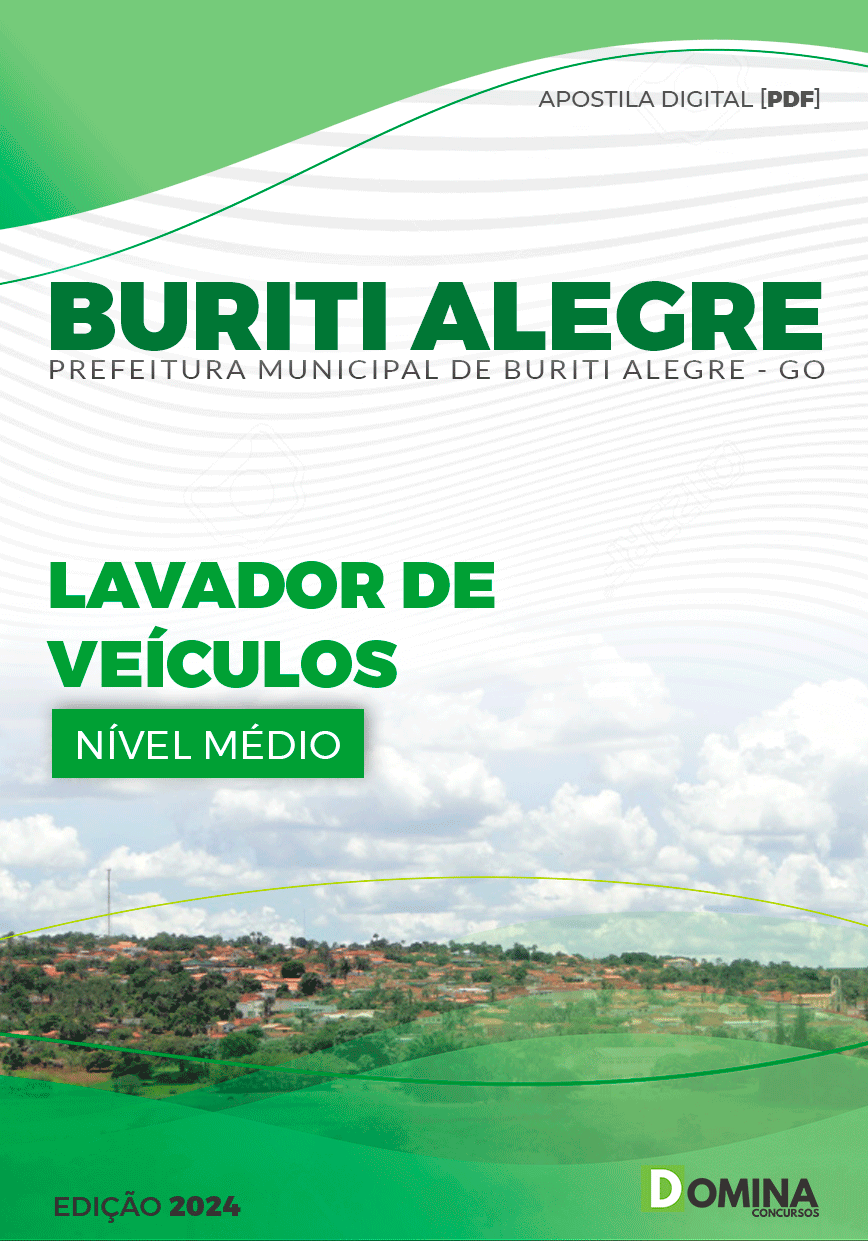Apostila Pref Buriti Alegre GO 2024 Lavador de Veículos