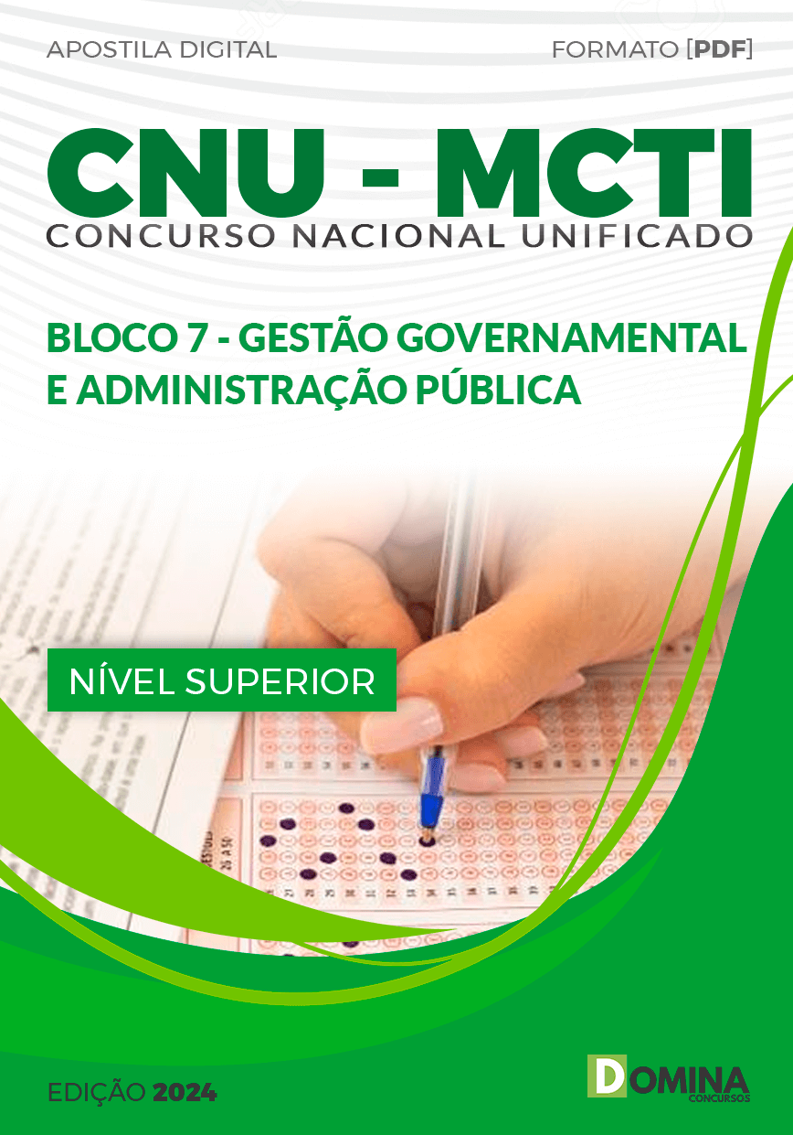 Apostila CNU MCTI Bloco 7 Gestão Governamental Adm Pública