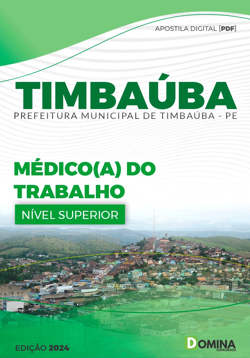 Apostila Pref Timbaúba PE 2024 Médico do Trabalho