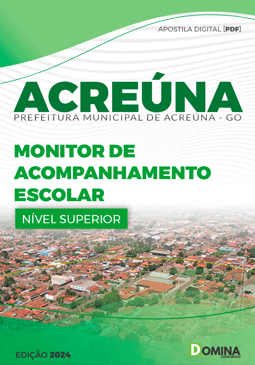 Pref Acreúna Go 2024 Monitor de Acompanhamento Escolar