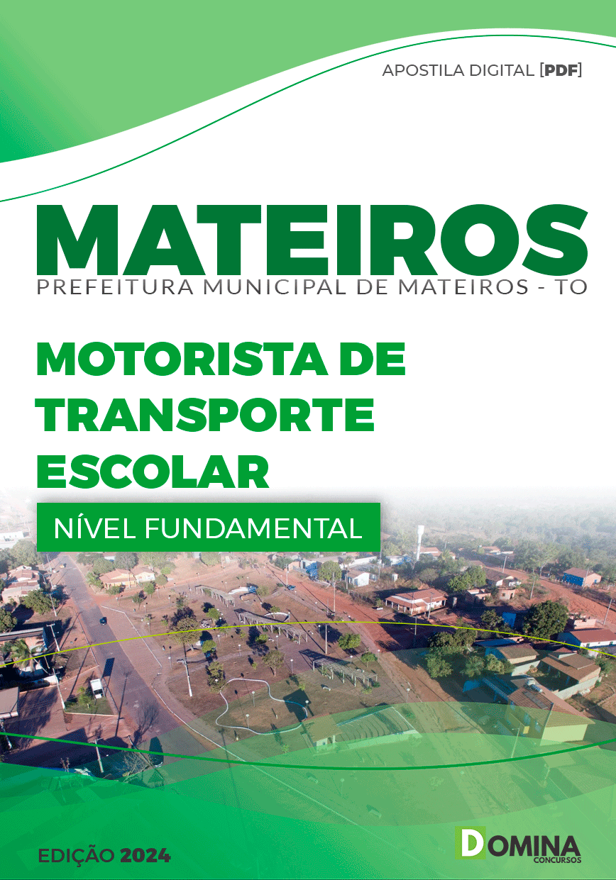 Apostila Pref Mateiros TO 2024 Motorista Transporte Escolar