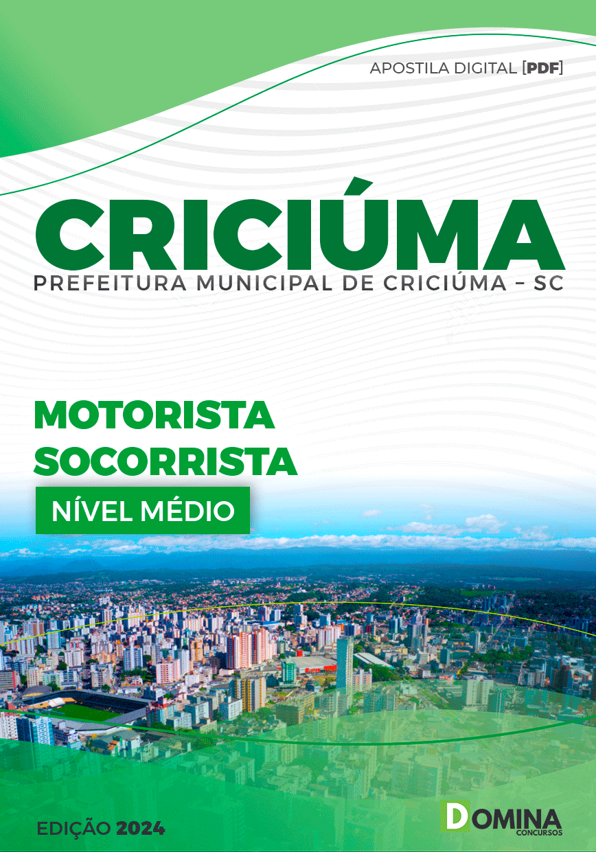 Apostila Pref Criciúma SC 2024 Motorista Socorrista