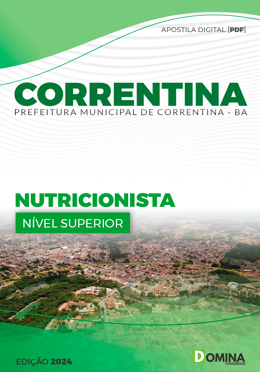 Apostila Pref Correntina BA 2024 Nutricionista