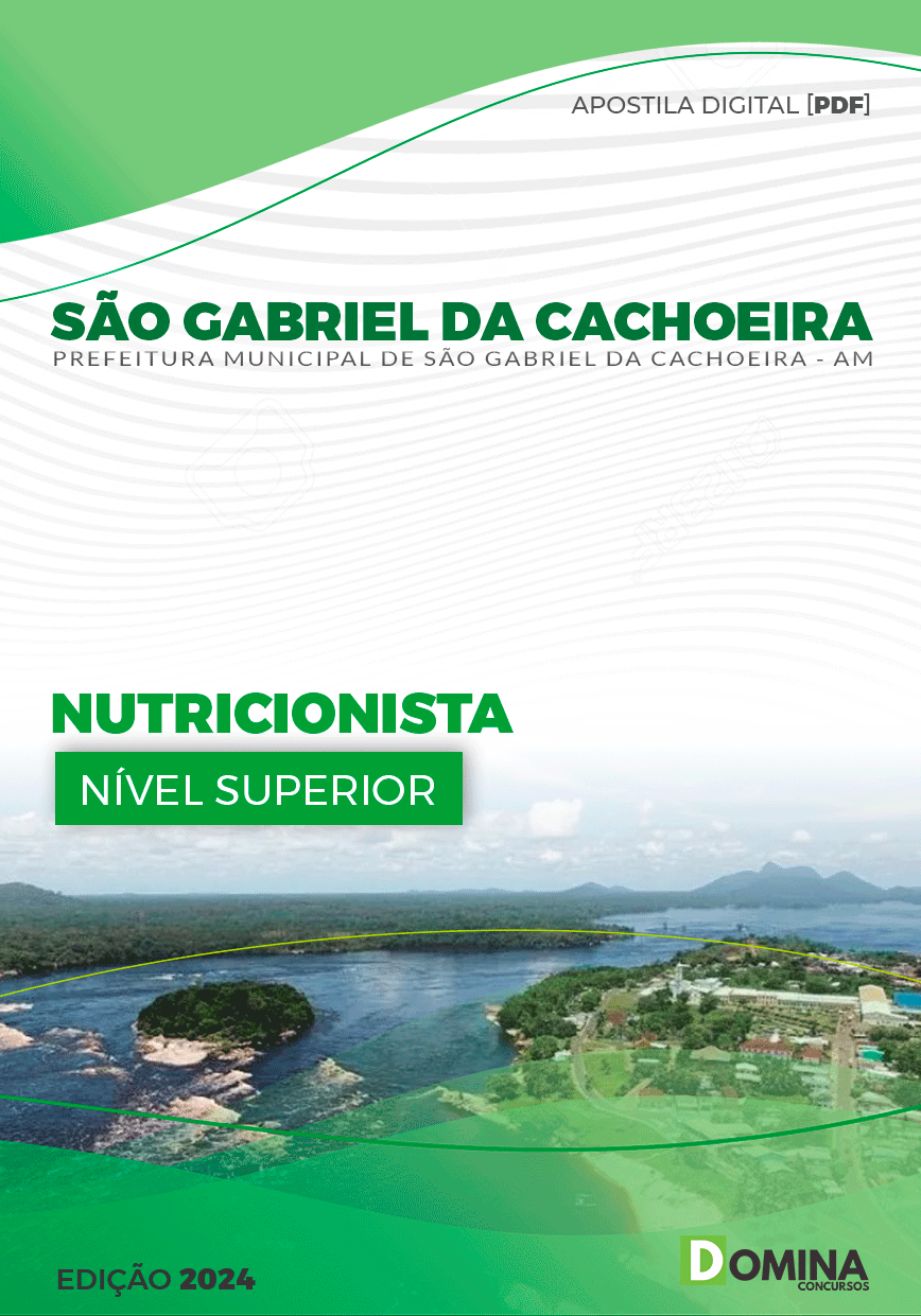 Apostila Pref São Gabriel Cachoeira AM 2024 Nutricionista