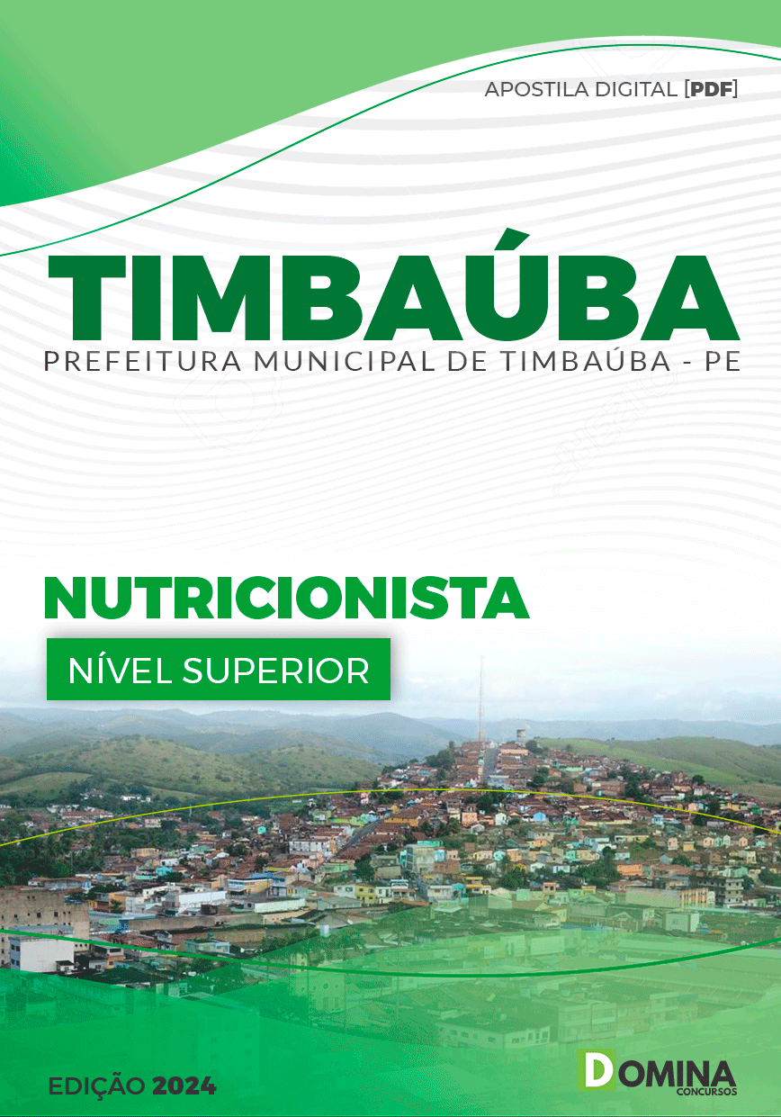 Apostila Pref Timbaúba PE 2024 Nutricionista